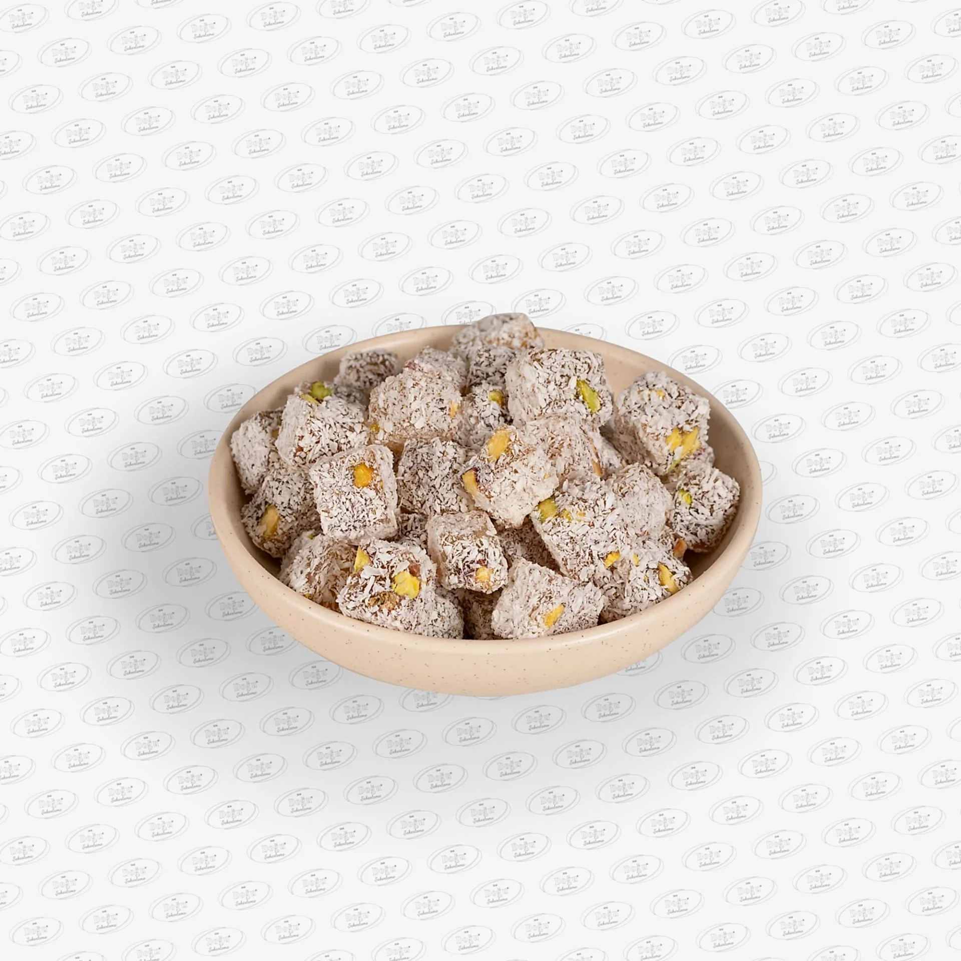 Hindistan Cevizli Antep Fıstıklı Çifte Kavrulmuş Lokum